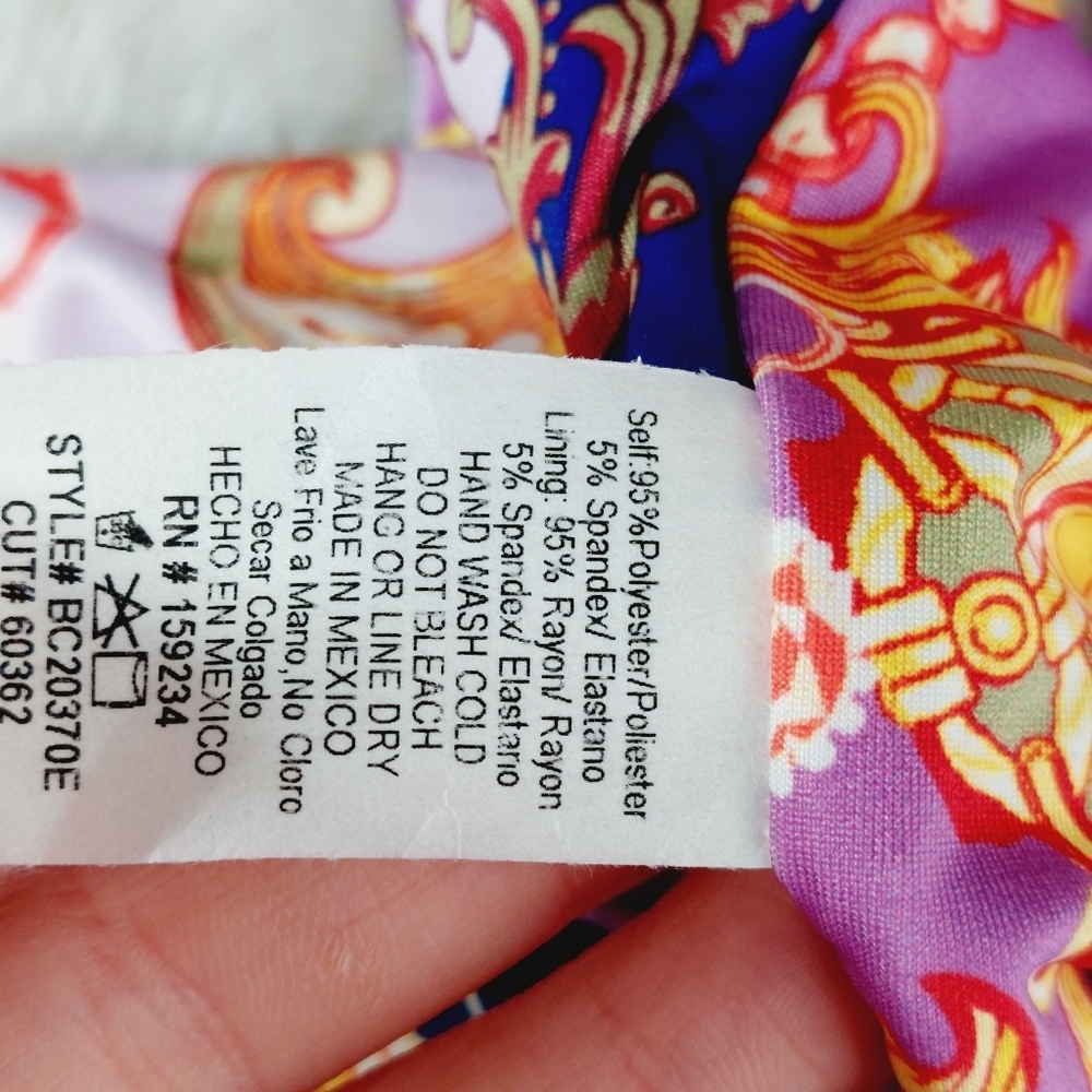 Purple Baroque Print Two-Piece Skirt Set - Picture 8 of 12